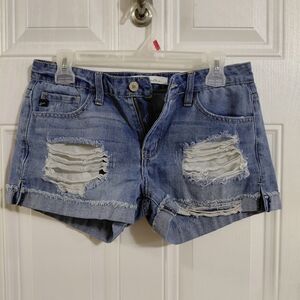 KanCan Distressed Denim Shorts